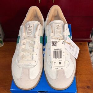 Adidas BW Army Cream and Teal Sneakers